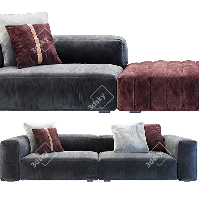 Meroni Bellagio Luxury Sofa 3D model image 2