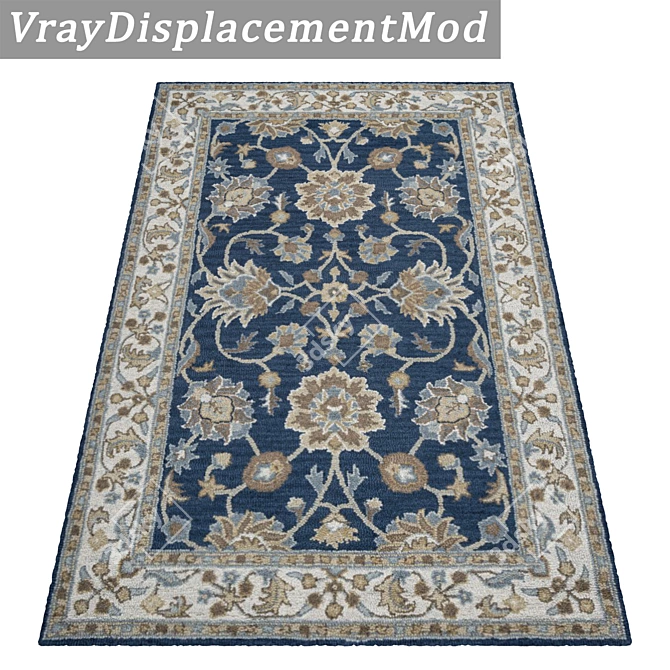 Premium Rug Set: Versatile Textured Carpets 3D model image 3