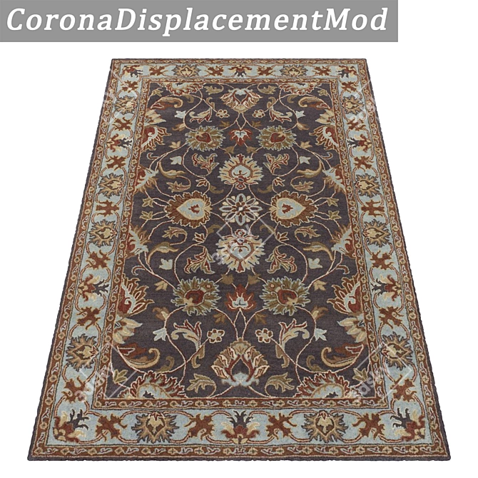 Premium Rug Set: Versatile Textured Carpets 3D model image 4