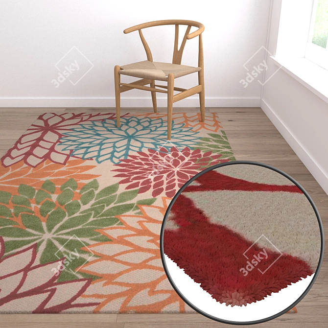 Luxury Carpet Set: High-Quality Textures 3D model image 5