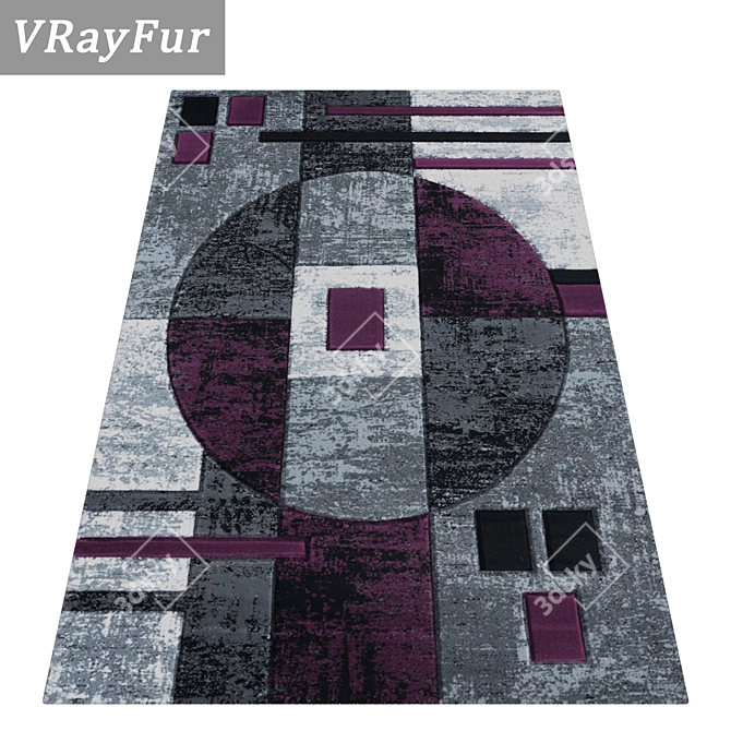 Luxury Carpet Set - High-Quality Textures 3D model image 2