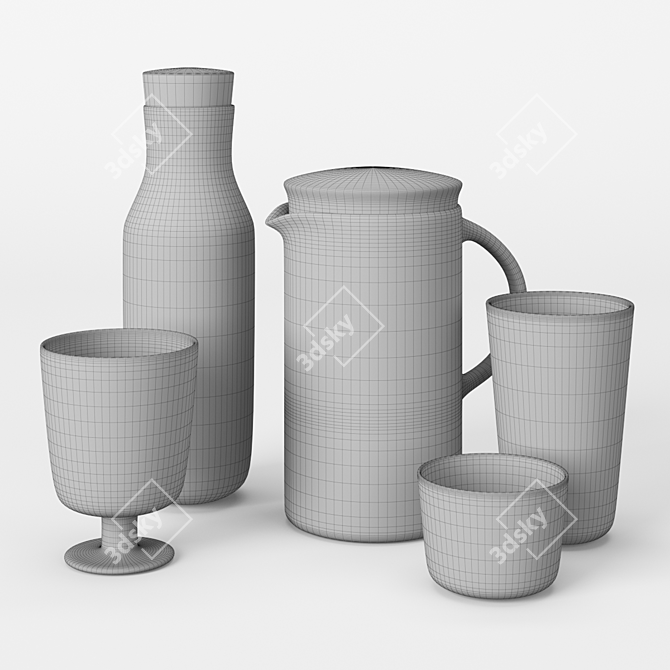 Ikea 365+ Glassware Set: Stylish and Versatile 3D model image 2