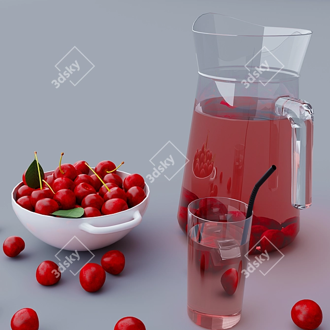 Cherry Bliss: 3D Model & Textures 3D model image 1