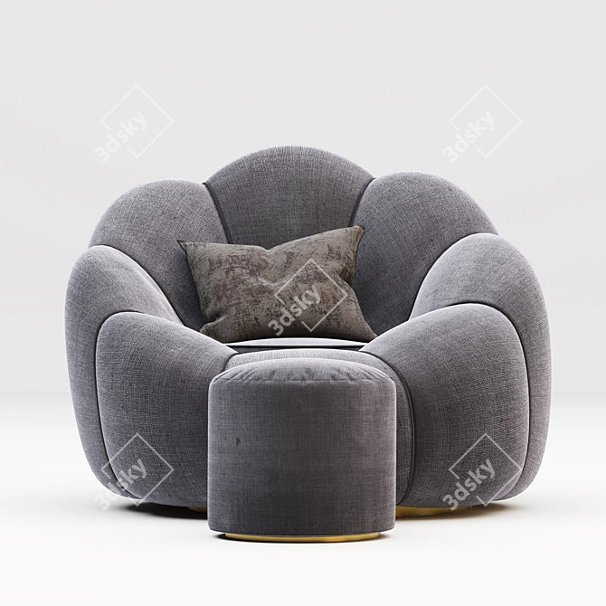 Comfort Lounge Bean Bag Sofa 3D model image 2