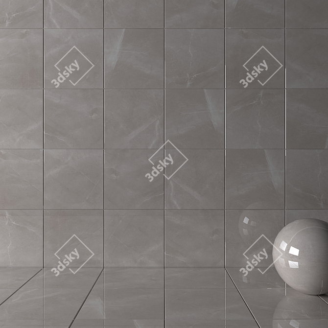 Classic Pulpis Gray Wall Tiles - Timeless Elegance 3D model image 2