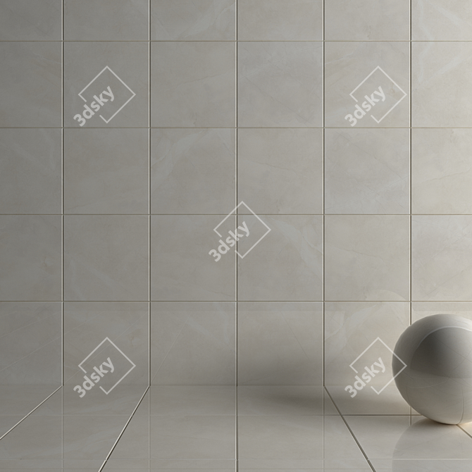 Classic Pulpis Ivory Wall Tiles: Multi-Texture Luxury 3D model image 3