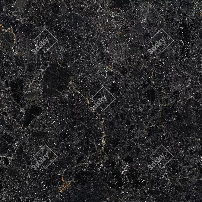 Cosmic Black Wall Tiles: Modern & Versatile Design 3D model image 4