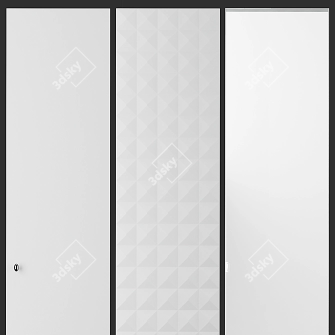 Stylish and Spacious Ikea PAX Corner Wardrobe 3D model image 2