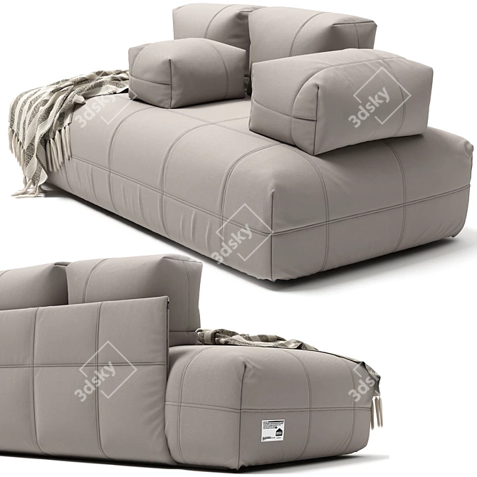 Diesel AeroZeppelin Sofa: Italian Design Excellence 3D model image 3