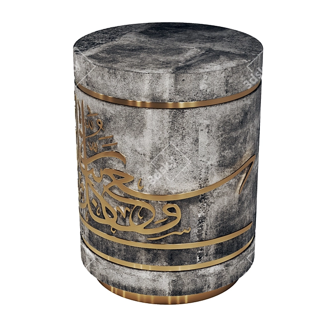 Elegant Arabic Calligraphy Table 3D model image 2