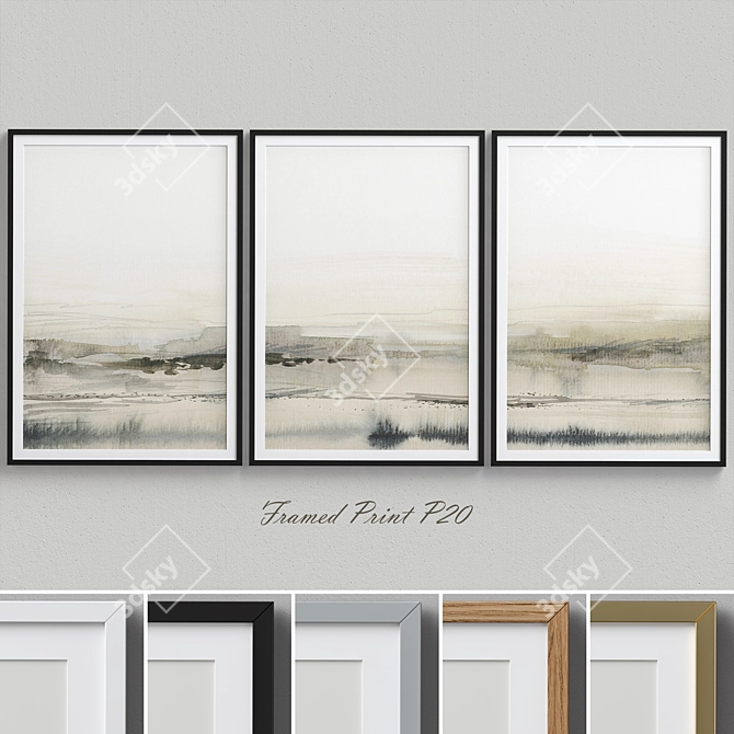  Scandi Landscape Framed Prints 3D model image 1