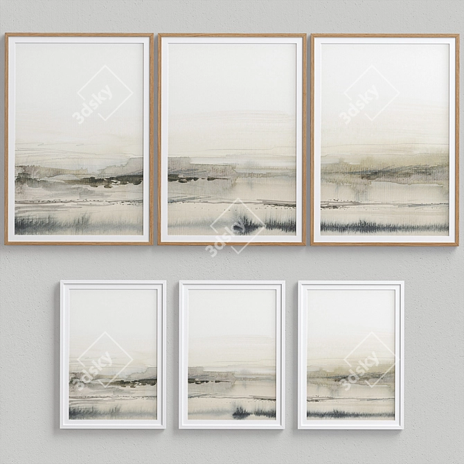  Scandi Landscape Framed Prints 3D model image 3