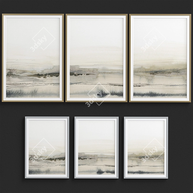  Scandi Landscape Framed Prints 3D model image 4