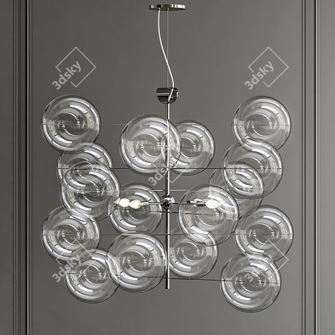 Atom Pendant Light: Modern Elegance 3D model image 1