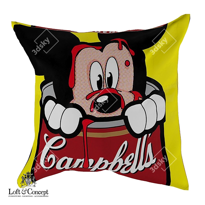 Campbells Decorative Cushion: Loft Concept 3D model image 1