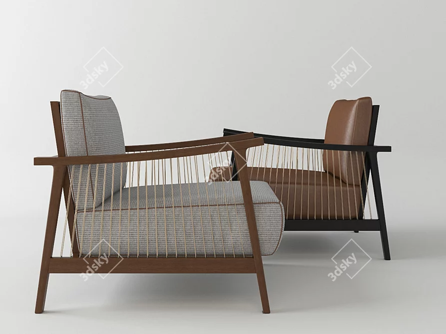ErgoLux Chair: Ultimate Comfort & Style 3D model image 3