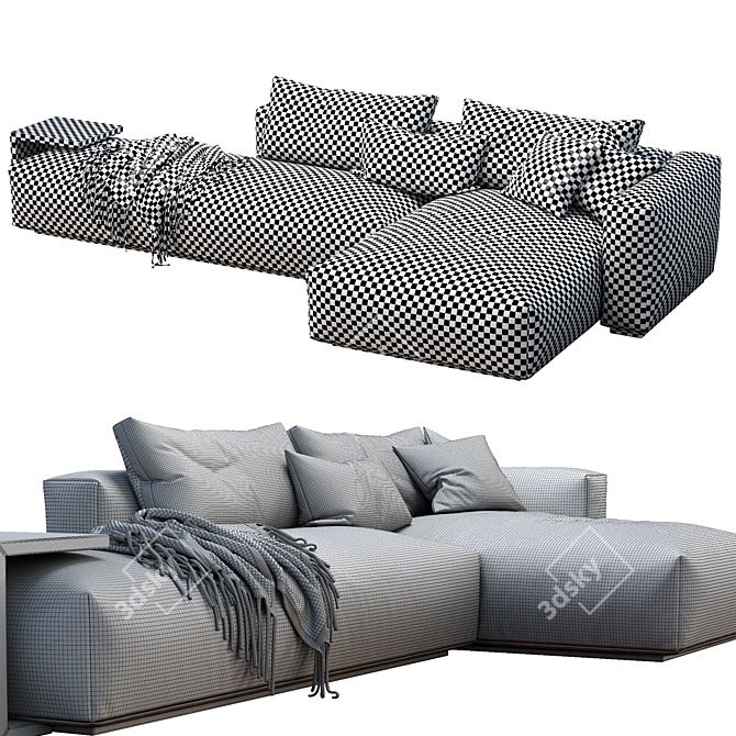 Modern Indera Sintese Sofa 3D model image 4