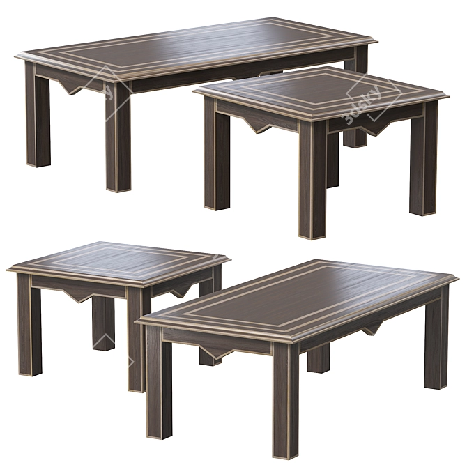 Arabic Style Tables | Unique Dimensions 3D model image 1