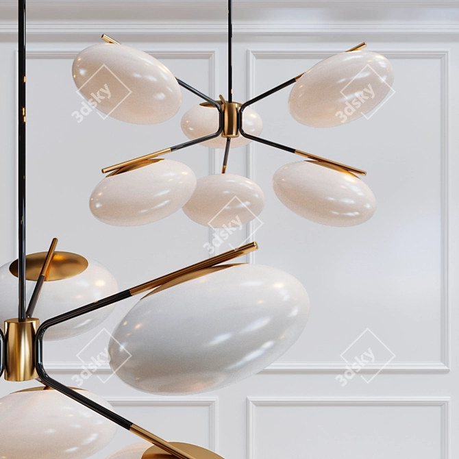 Mushroom Bliss 6-Light Chandelier 3D model image 1