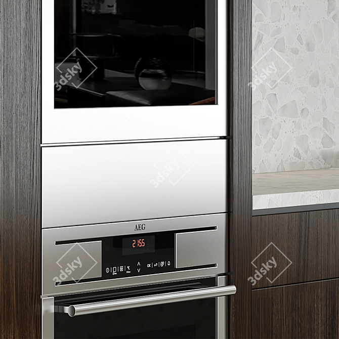 Modern Kitchen Model with 3dsmax2014 & V-ray 3D model image 3