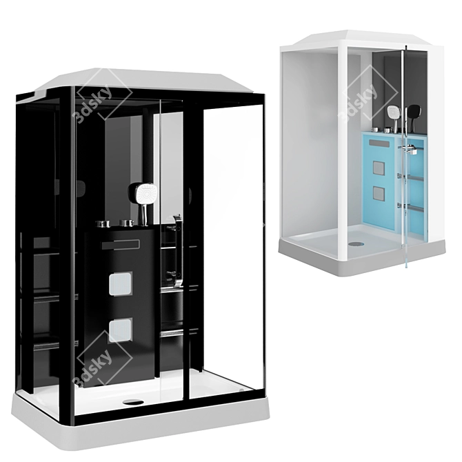 Grossman GR-228 LR: Elegant Black Shower 3D model image 1