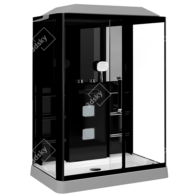 Grossman GR-228 LR: Elegant Black Shower 3D model image 2