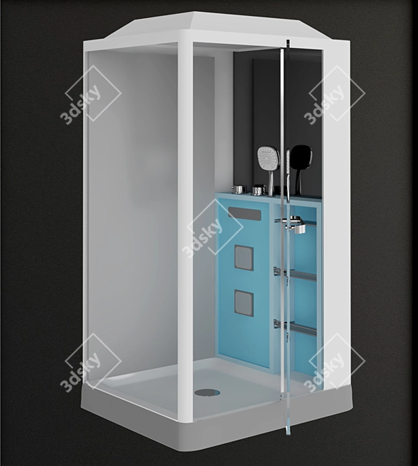 Grossman GR-228 LR: Elegant Black Shower 3D model image 3