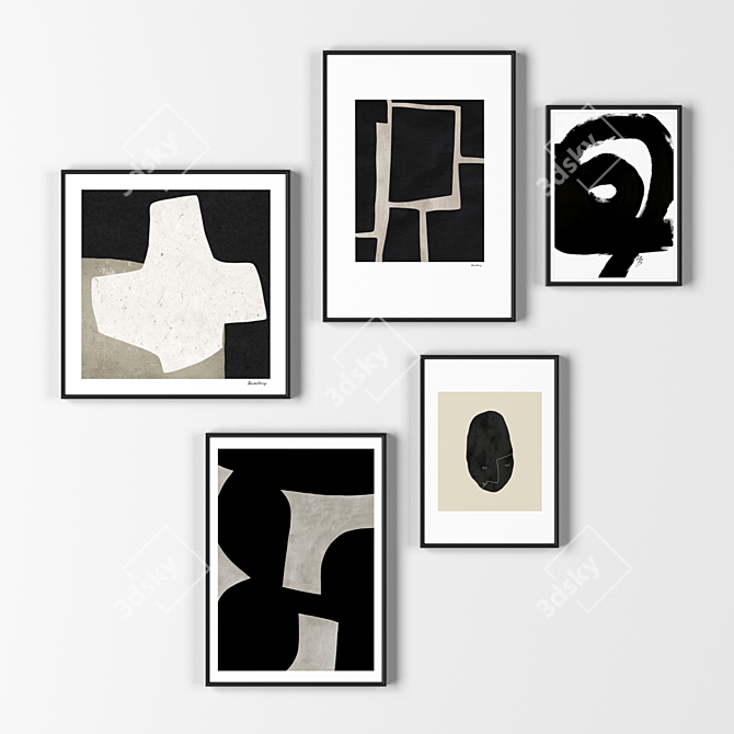 Modern Gallery Collection Frames 3D model image 1