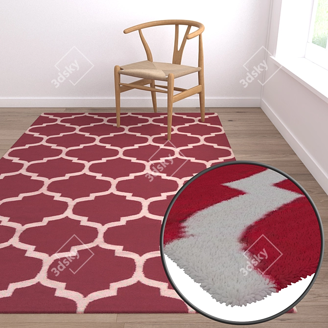 High-Quality Carpet Set with Various Textures 3D model image 5