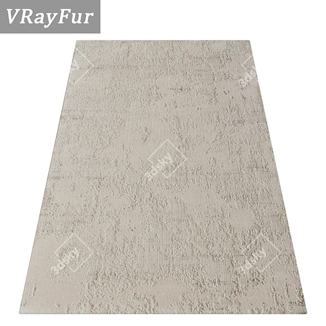 Luxury Set of Textured Carpets 3D model image 2