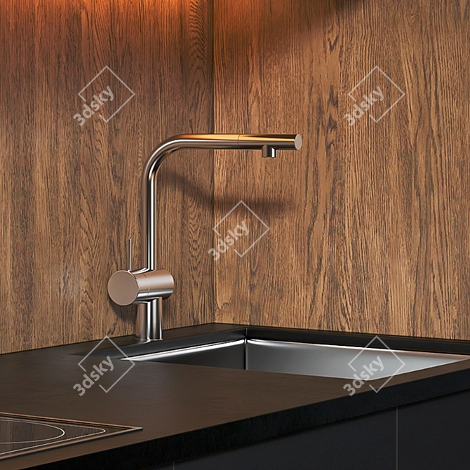 Modern Urban Kitchen Design 3D model image 2