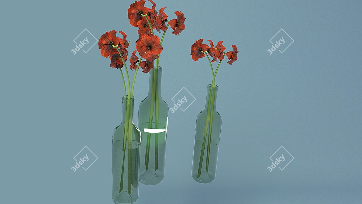 Bottle of Blooms 3D model image 3