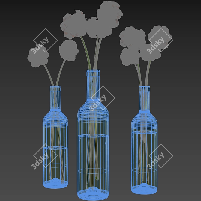 Bottle of Blooms 3D model image 10