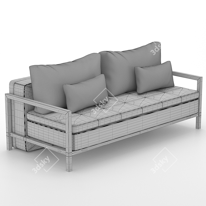 Modern Kingblood Sofa: 194x93x86cm 3D model image 2