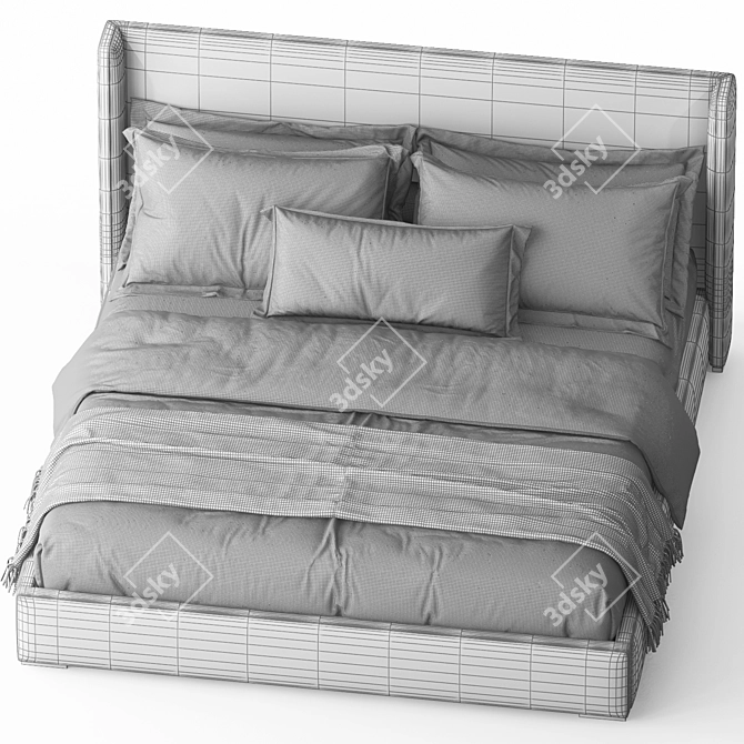 RH Lawson King Bed 3D model image 4