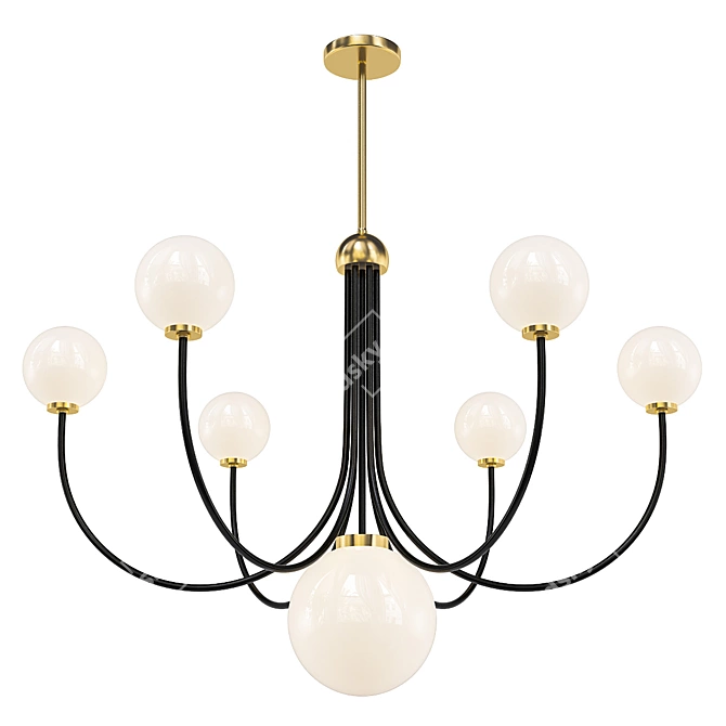 Elegant Coco Chandelier | Vintage-inspired Lighting 3D model image 1