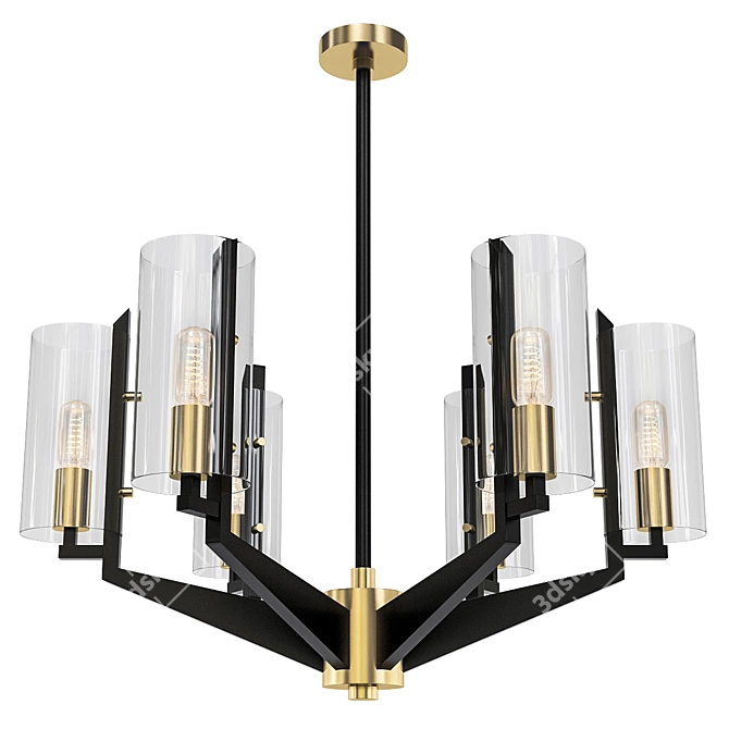 Fryer Chandelier: Elegant Lighting Fixture 3D model image 1