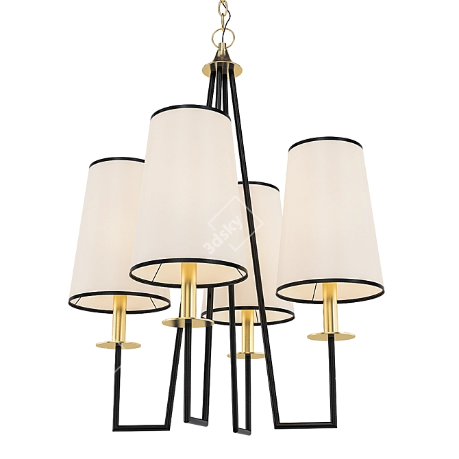 Elegant Keegan Chandelier 3D model image 1