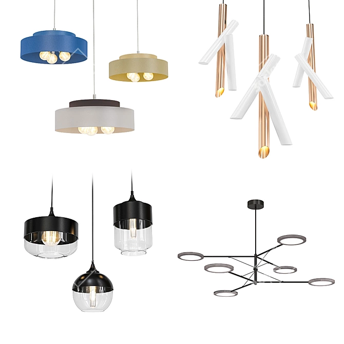 Modern Chandelier Lighting Collection 3D model image 1