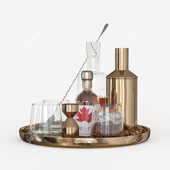 West Elm Cocktail Barware Set 3D model image 2