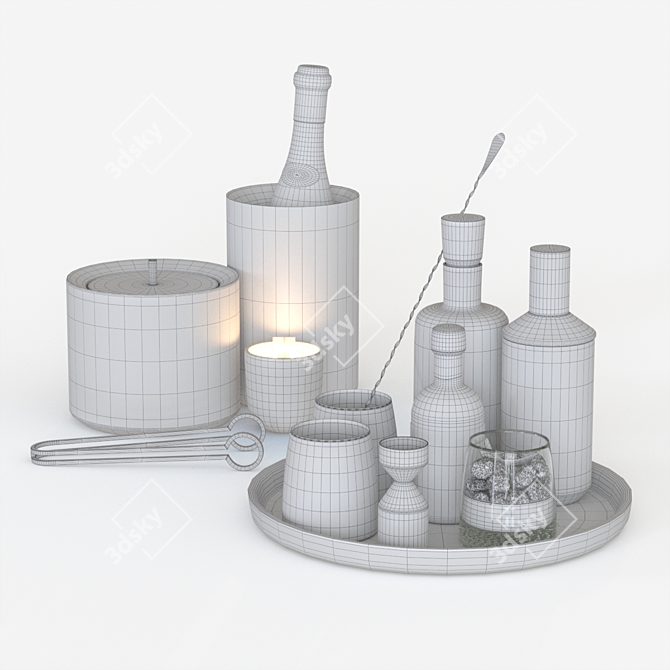 West Elm Cocktail Barware Set 3D model image 4