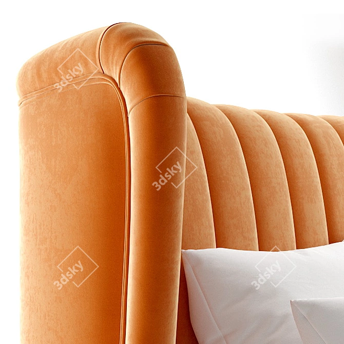 Italian Queen Agata Bed - Elegant and Comfortable 3D model image 3