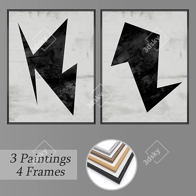 Multi-frame Wall Art Set: No. 833 3D model image 1