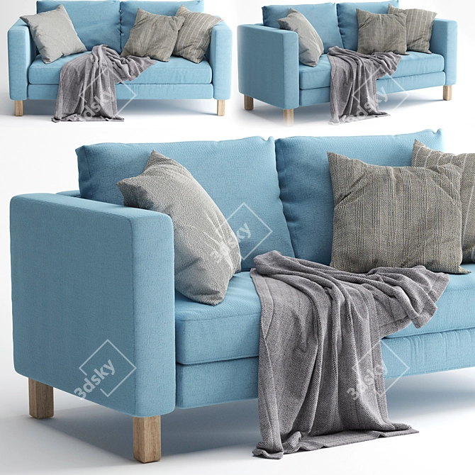 Modern Scandinavian Sofa Karlstad - Elegant Comfort 3D model image 3