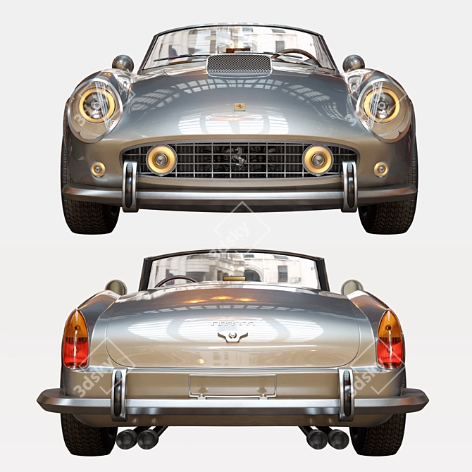 Ferrari 250 GT SWB California Spyder (V_ray): High-Quality 3D Model 3D model image 4