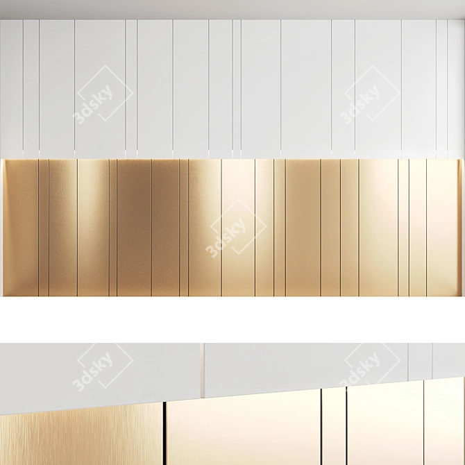 Decorative Wood Panel Set 3D model image 3