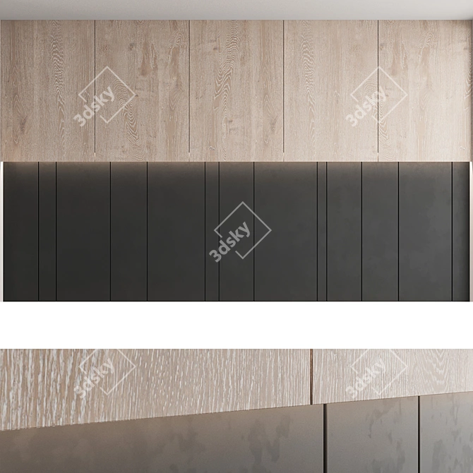 Decorative Wood Panel Set 3D model image 5