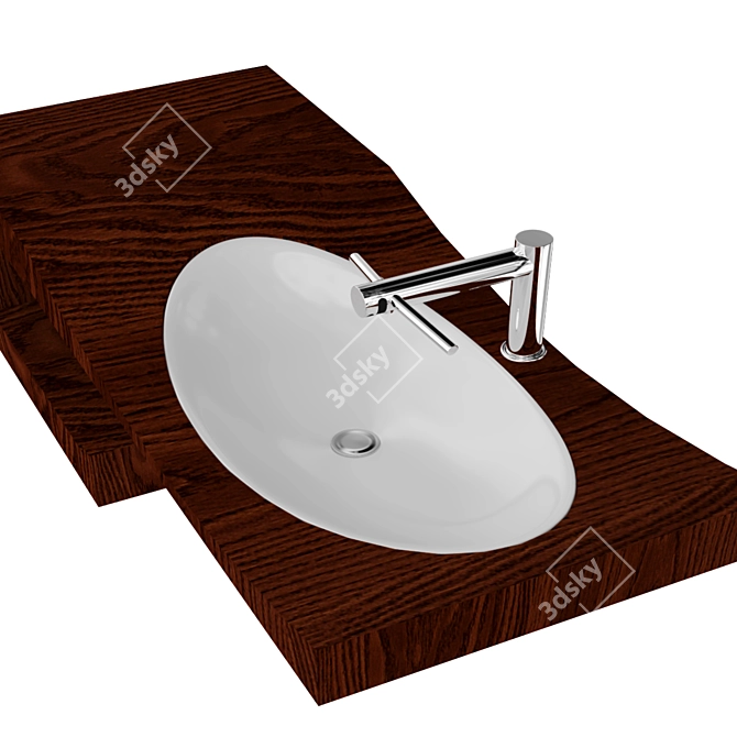 Elegant Aquaton Rimini Mirror 3D model image 2