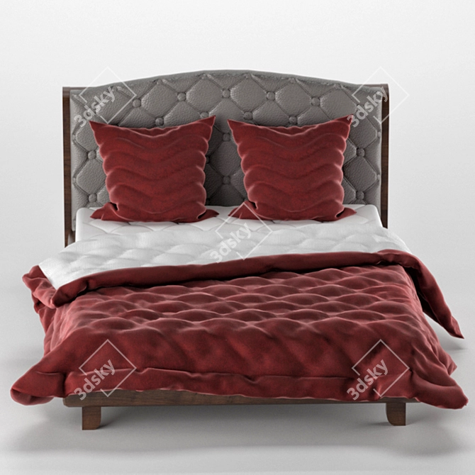 Cozy Dream Bed 3D model image 1