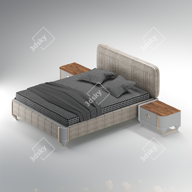 Dreamy Bed Design 3D model image 1